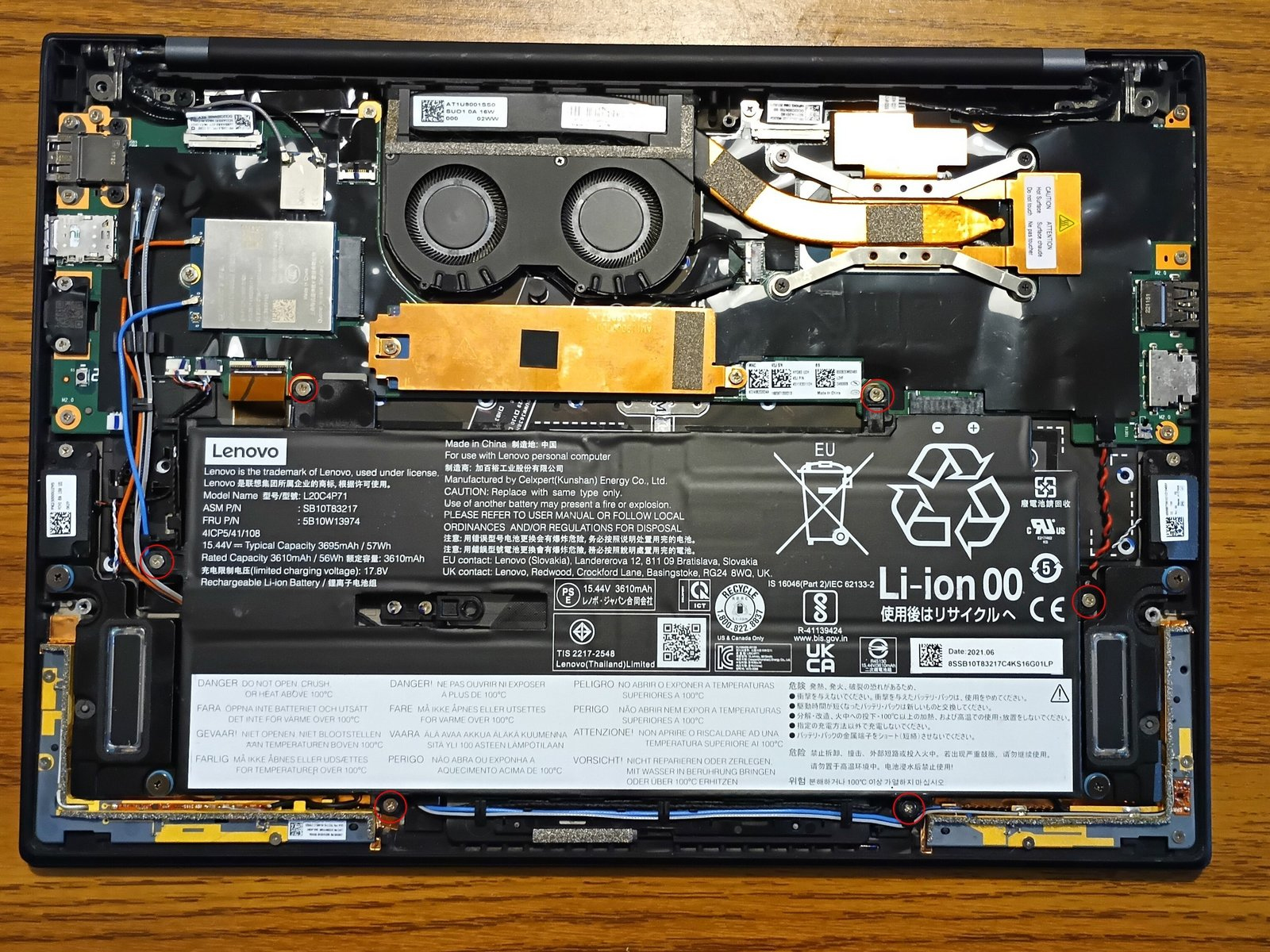 Internal Photo of Lenovo thinkpad X1 Carbon 9th Gen 2021, backlit US keyboard high copy (ThinkPad X1 Carbon 9th Gen)